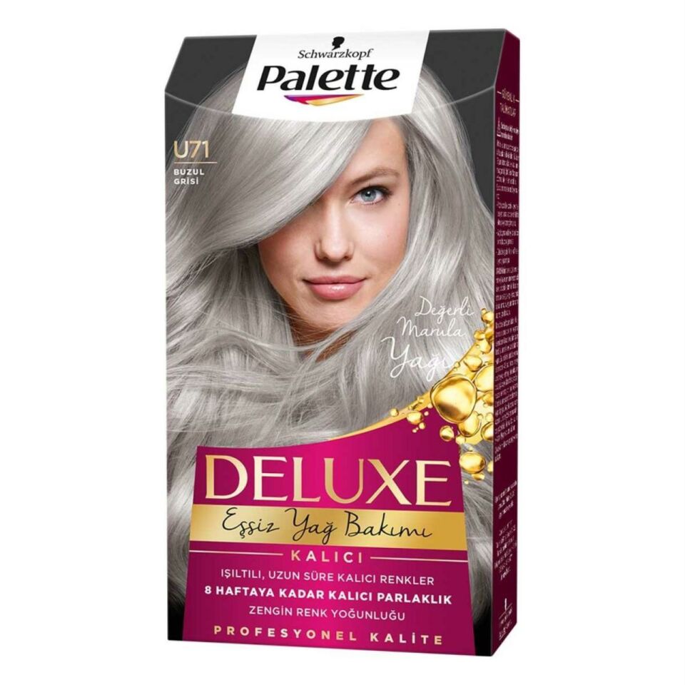 Palette Deluxe Saç Boyası U71 Buzul Grisi