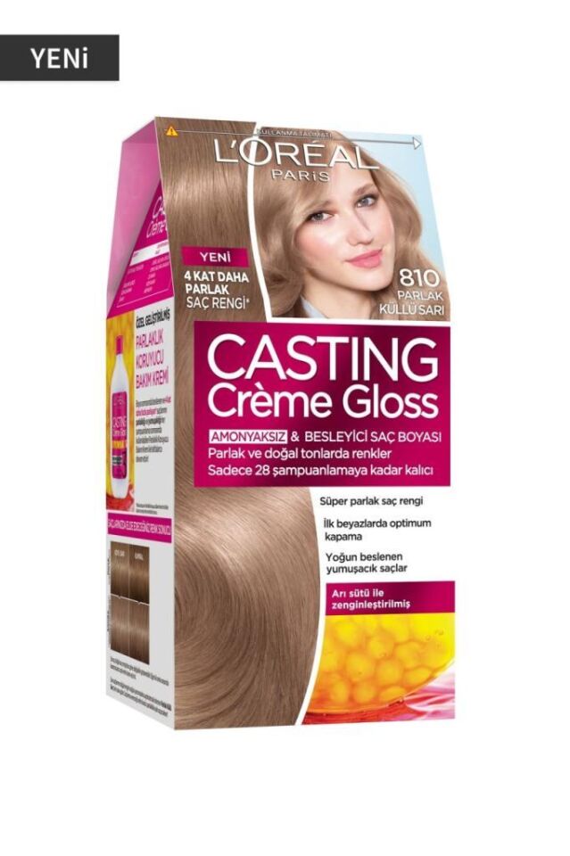 Loreal Casting Creme Gloss Saç Boyası 810 Parlak Küllü Sarı