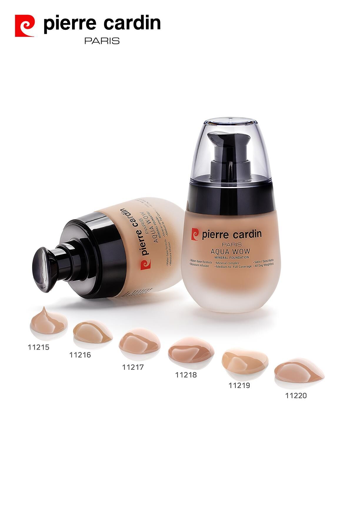 12217 Pierre Cardin Aqua Wow Mineralli Su Bazlı Fondöten Medium 602 Very Warm Skin With Neutral