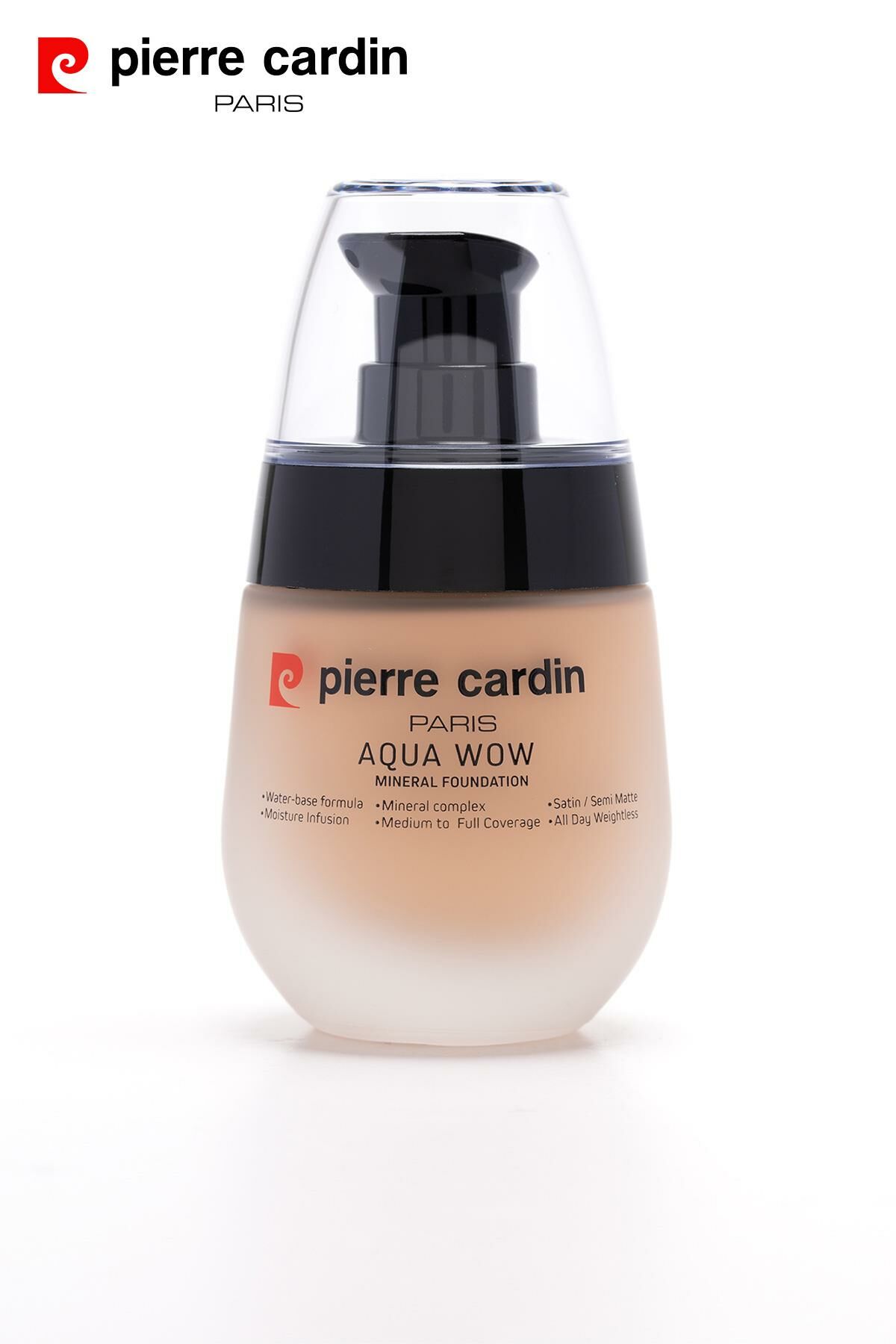 12215 Pierre Cardin Aqua Wow Mineralli Su Bazlı Fondöten Light 304 Neutral Skin With Neutral