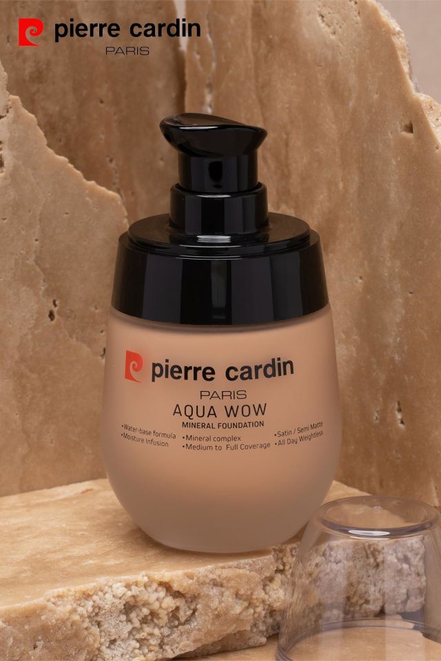 12215 Pierre Cardin Aqua Wow Mineralli Su Bazlı Fondöten Light 304 Neutral Skin With Neutral