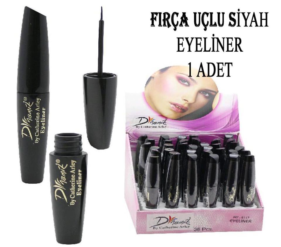 Catherıne Arley Dynamik Siyah Eyeliner Fırça Uçlu