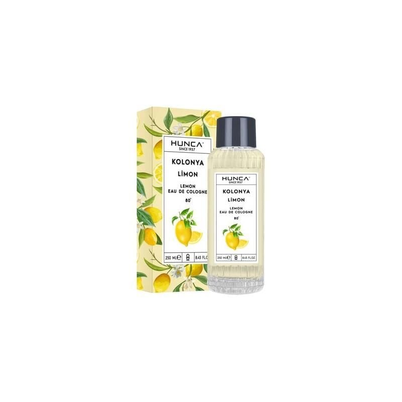 Hunca Kolonya Limon 250 Ml Cam Şişe 80 Derece