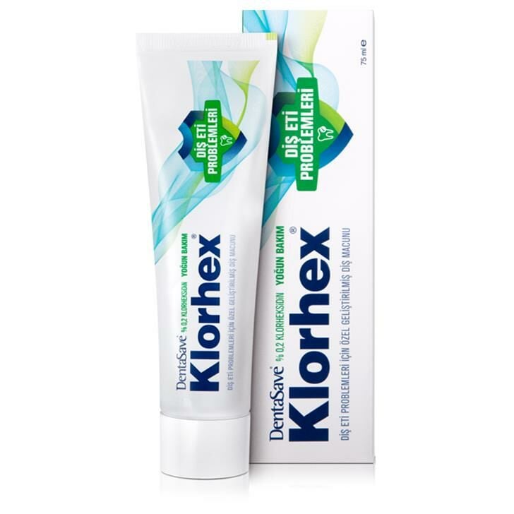 DentaSave Klorheksidin Diş Macunu 75ml Diş Eti Problemleri %0.02 Klorheksidin Yoğun Bakım