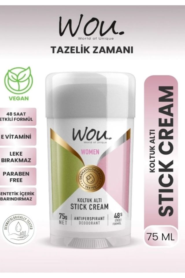 Wou Stick 75 Gr Women Kadınlar İçin Koltuk Altı Krem