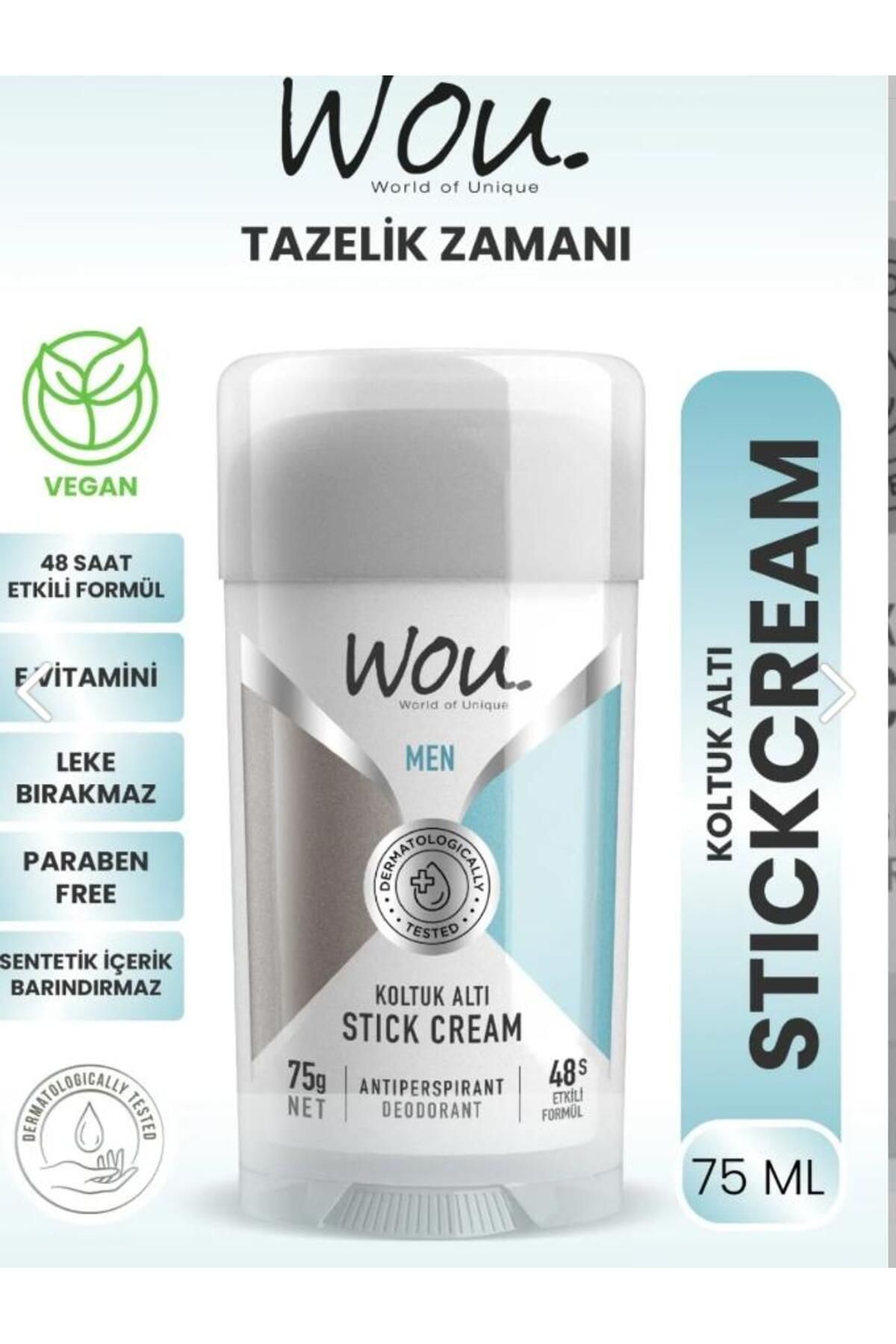 Wou Stick 75 Gr Men Erkekler İçin Koltuk Altı Krem