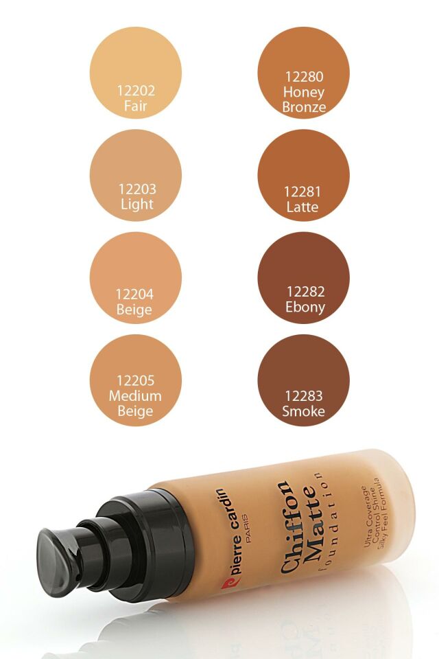 12203 Pierre Cardin Chiffon Touch Mat Görünüm Veren Fondöten - Light 402