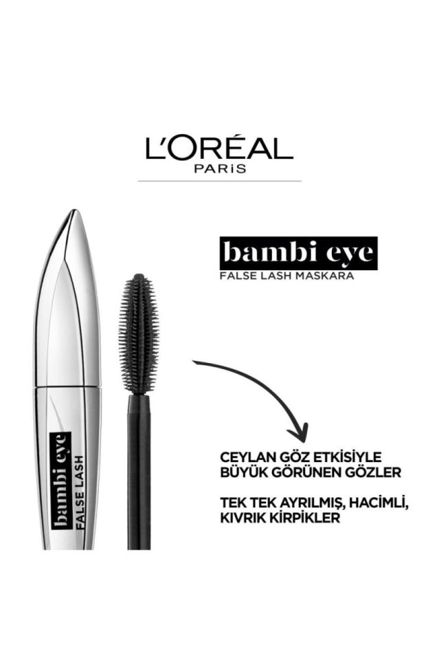 LOreal Paris Bambi Eye Ceylan Göz Etkili Siyah Maskara