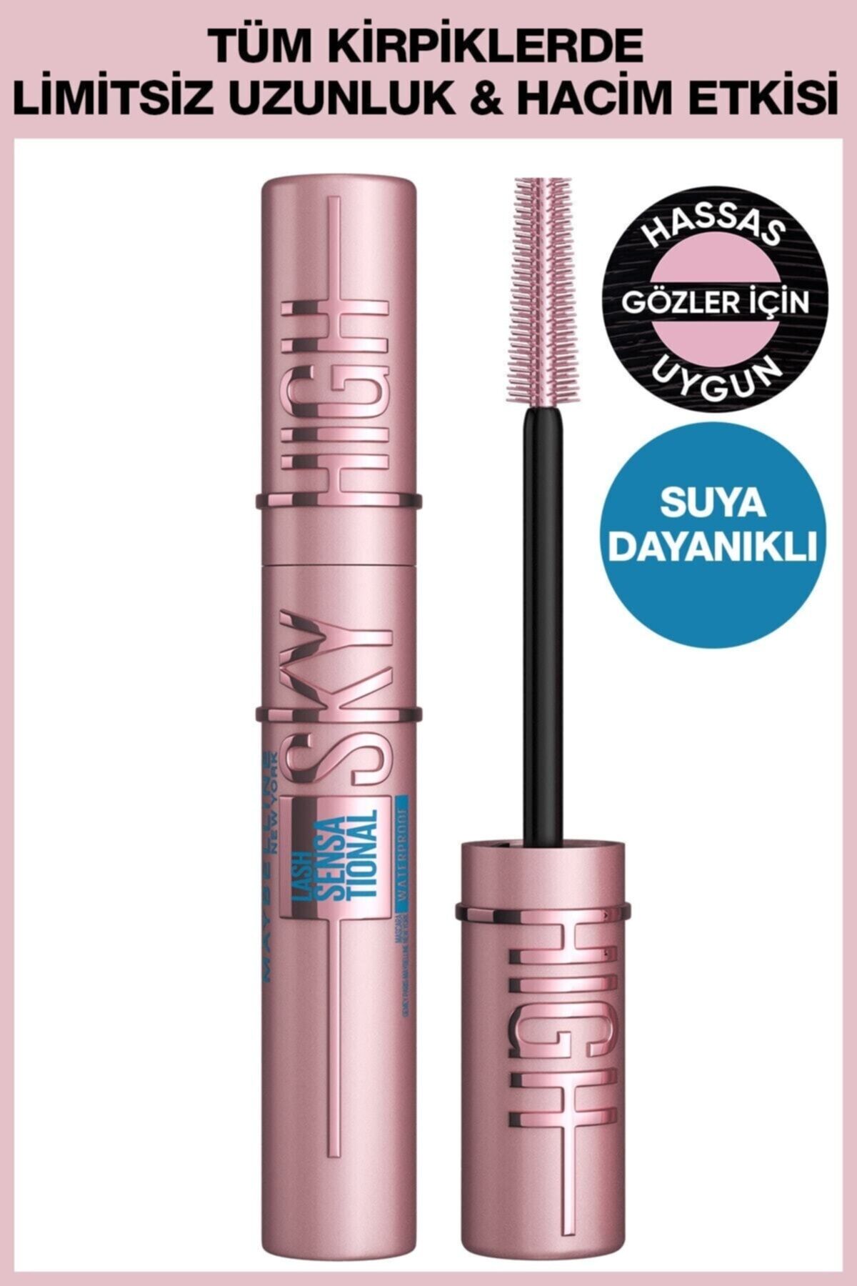 Maybelline Maskara Siyah LASH Sensational Sky High Suya Dayanıklı