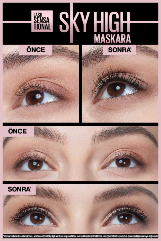 Maybelline Maskara Siyah LASH Sensational Sky High Suya Dayanıklı