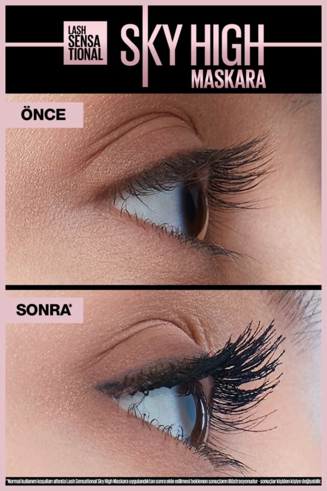 Maybelline Maskara Siyah LASH Sensational Sky High Suya Dayanıklı