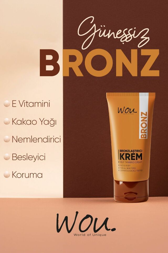 Wou Güneşsiz Bornzlaştırıcı Krem 50 Ml