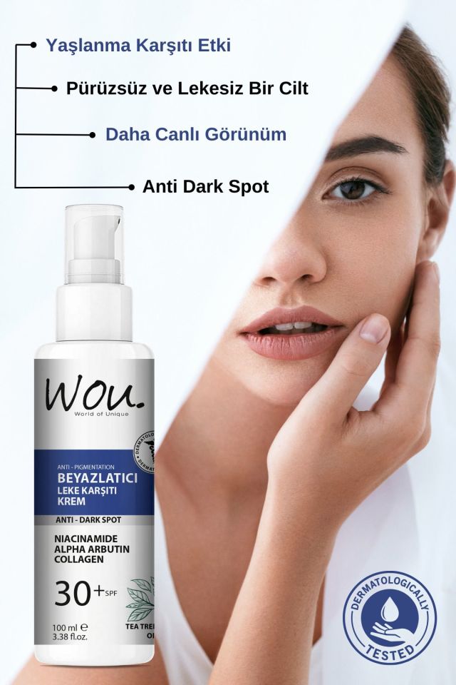 Wou Beyazlatıcı Leke Kremi 100 Ml 30+ SPF