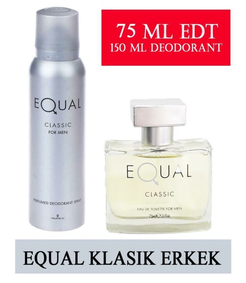 Equal Klasik Erkek Edt 75 ml + Deodorant 150ml kutusuz
