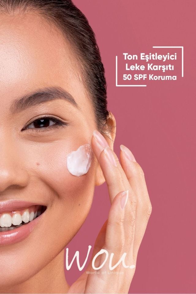 Wou Pink Touch Spf 50+ Ton Eşitleyici + Onarıcı + Yüksek Korumalı Güneş Kremi 50 ML