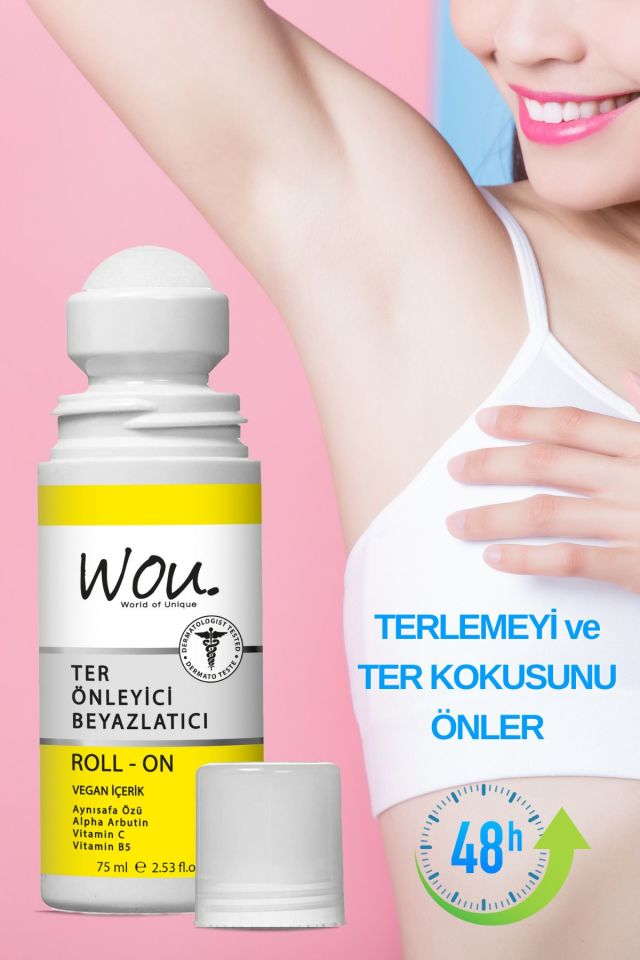Wou Roll-on 75 Gr Unisex İçin Koltuk Ter Önleyici Beyazlatıcı Sıvı