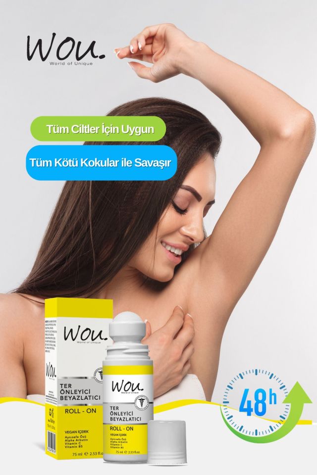 Wou Roll-on 75 Gr Unisex İçin Koltuk Ter Önleyici Beyazlatıcı Sıvı