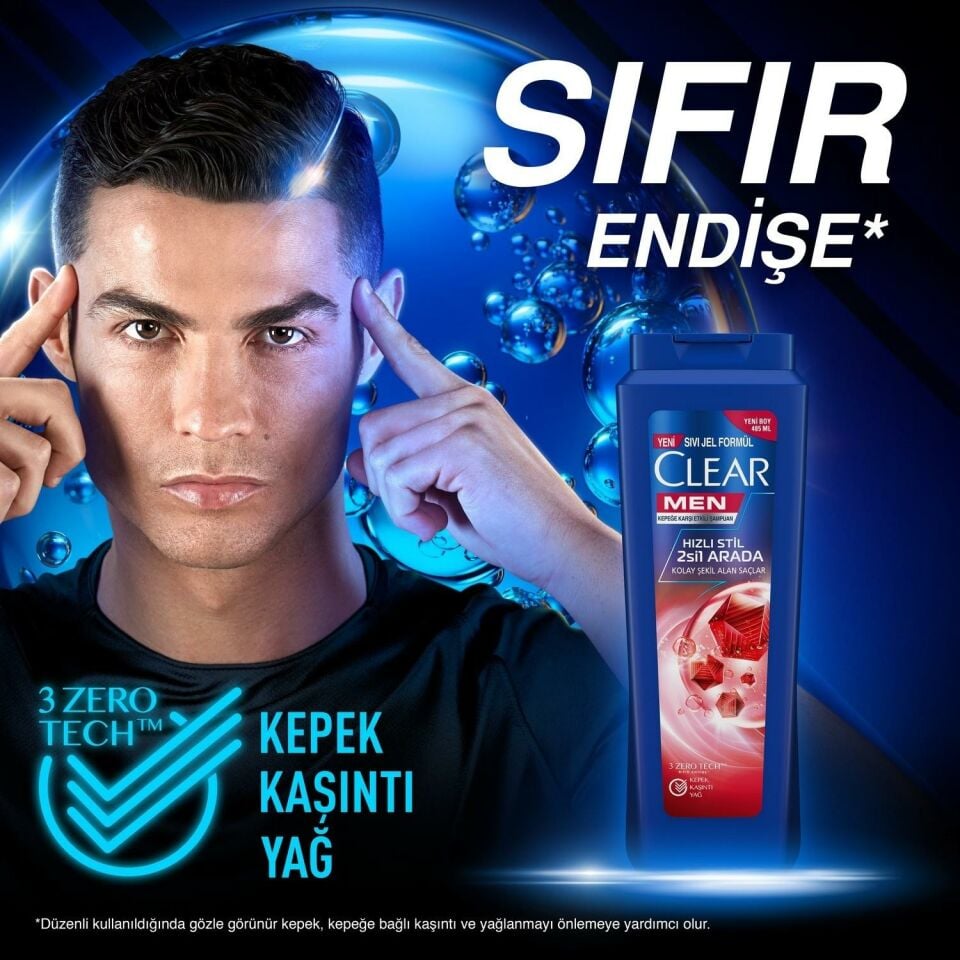 Clear Men Şampuan 485 ml Hızlı Sitil 2in 1