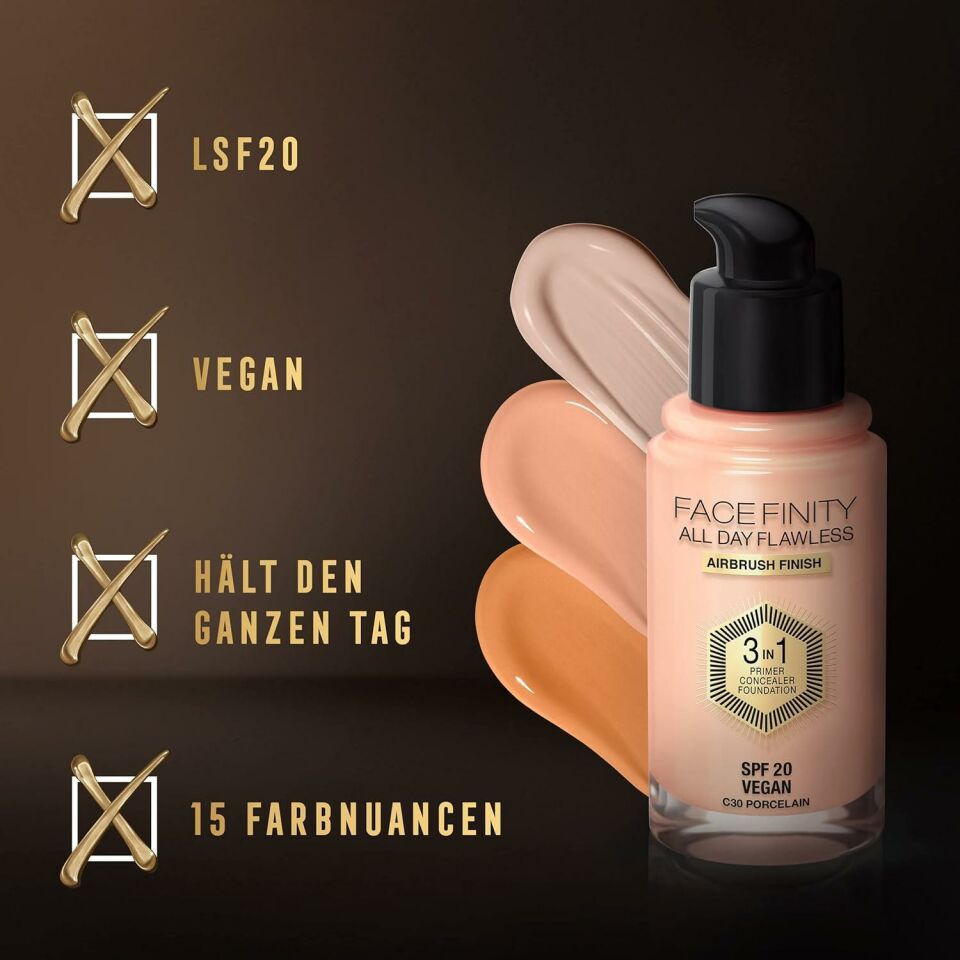 Max Factor Fondöten 80 Bronze FaceFinity All Day Flawless 3N 1