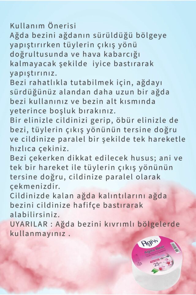 Agiss Ağda Bezi 25 mt Rulo