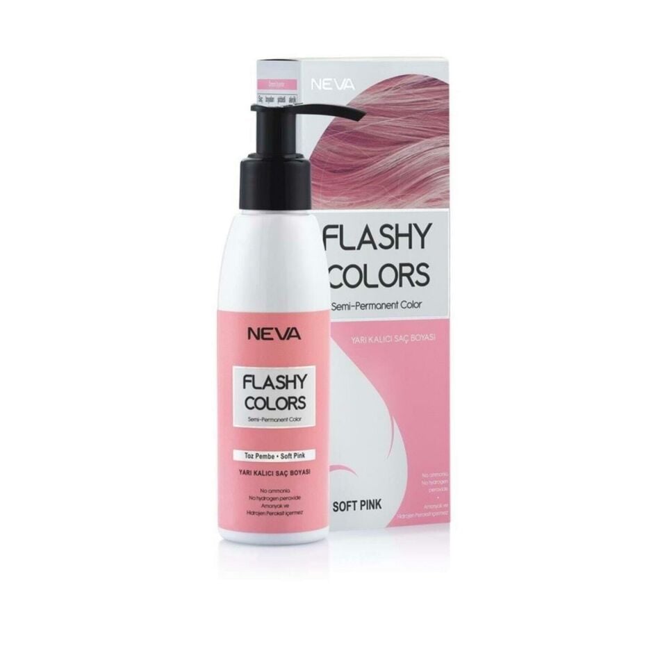 Neva Color Flashy Colors Yarı Kalıcı Saç Boyası - Toz Pembe 100 Ml