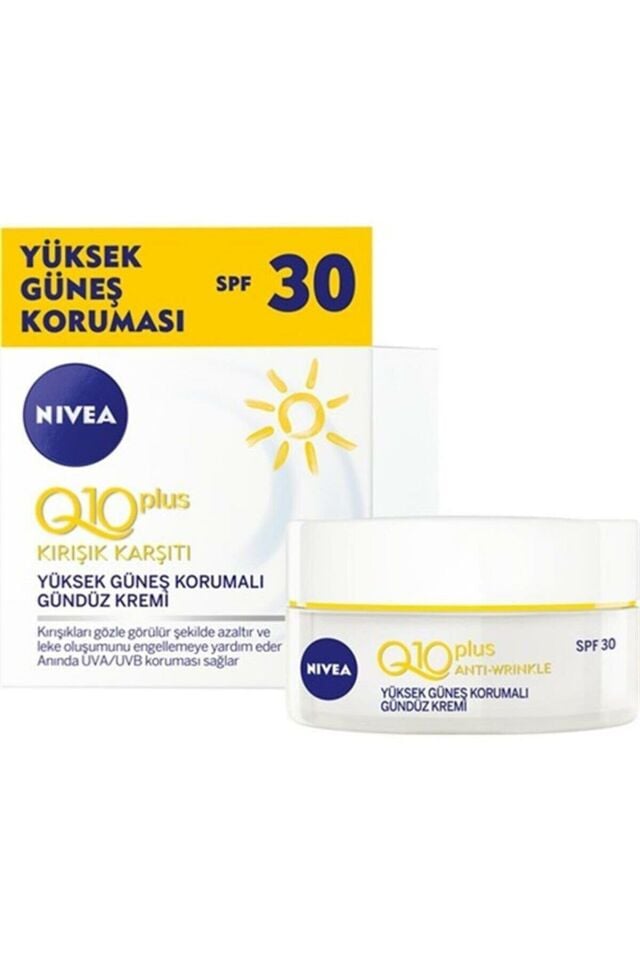 Nivea Q10 Plus Kırışık Karşıtı Yüksek Korumalı Gündüz Kremi Spf 30 50 ml