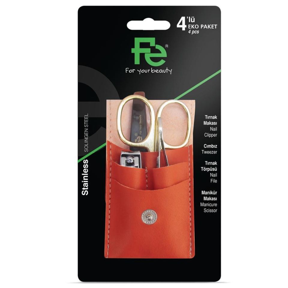 Fe Tırnak Makası Cımbız Tırnak Törpüsü Manikür Makası 4 Lü