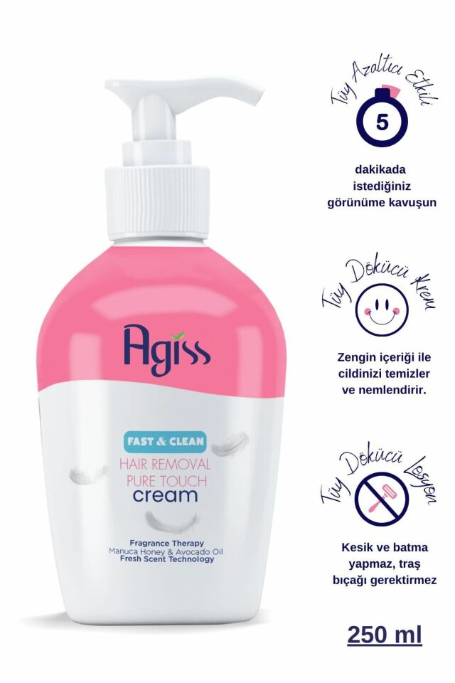 Agiss Tüm Ciltler İçin Tüy Dökücü Krem 250 Ml Pompalı