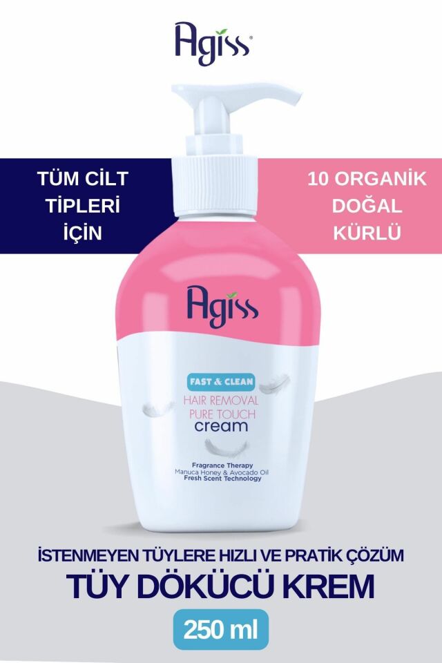 Agiss Tüm Ciltler İçin Tüy Dökücü Krem 250 Ml Pompalı