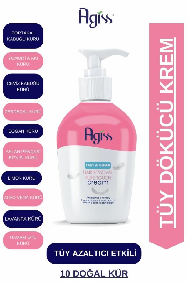 Agiss Tüm Ciltler İçin Tüy Dökücü Krem 250 Ml Pompalı