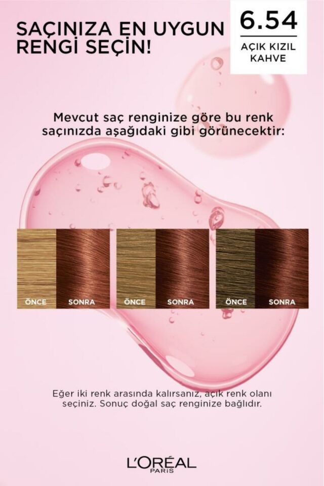 Loreal Excellence 6.54 Açık Kızıl Kahve