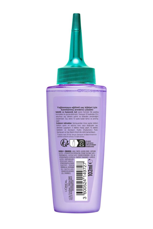 Elseve Saç Derisi Serumu Hydra Pure Salisilik Asit içeren Yağlanma Karşıtı Peeling Etkili 102 Ml