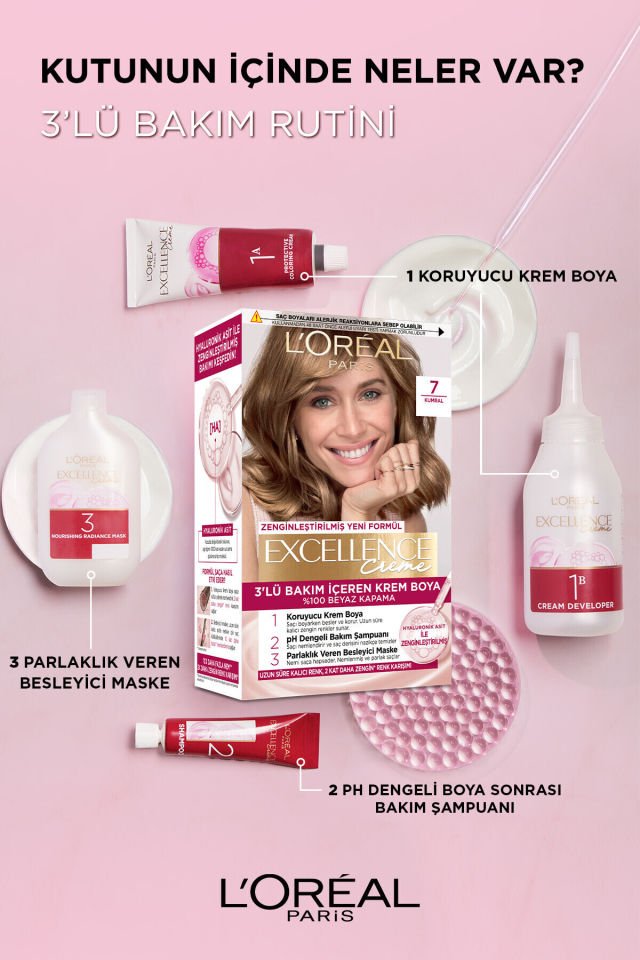 Loreal Excellence 5.54 Koyu Kızıl Kahve