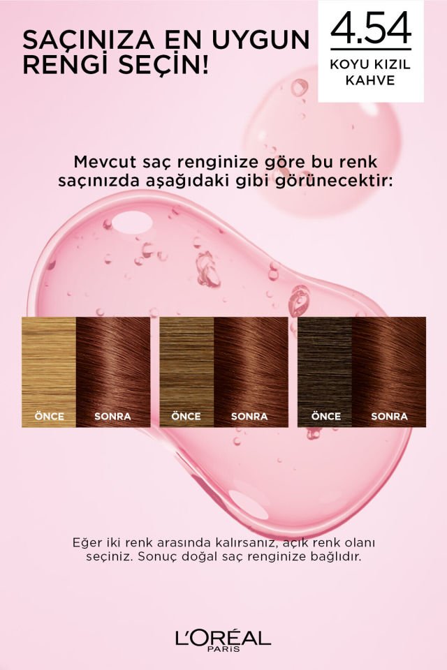 Loreal Excellence 5.54 Koyu Kızıl Kahve