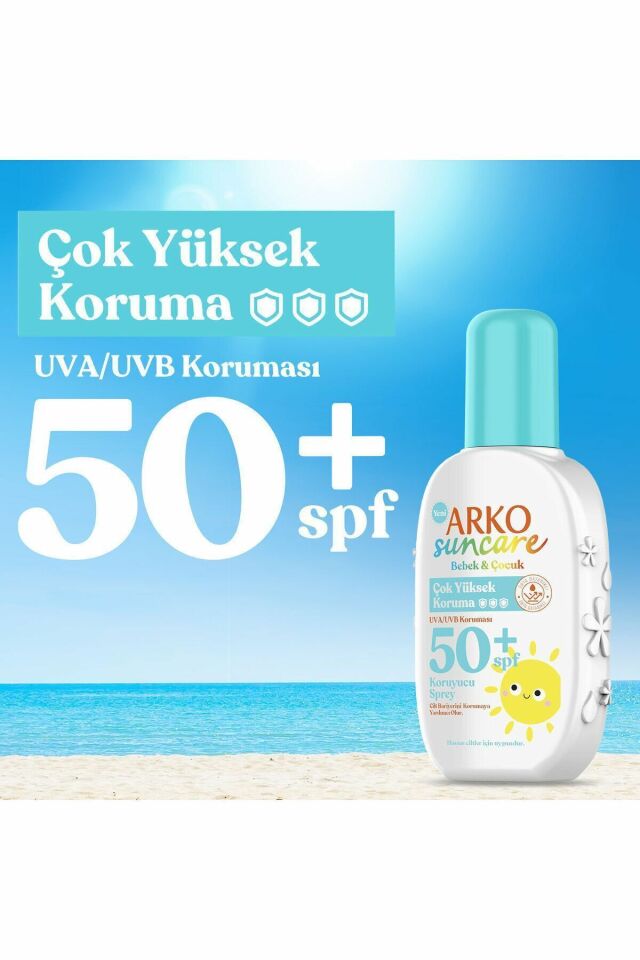 Arko Suncare Spf50 Bebek ve Çocuk Güneş Kremi 200 ml Sprey