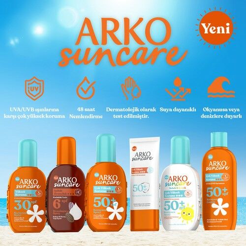 Arko Suncare Spf50 Çok Yüksek Korumalı Vücut Güneş Losyonu 200 ml