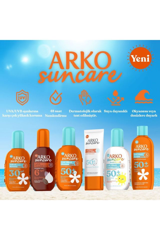 Arko Suncare Spf50 Vücut Güneş Kremi 200 ml Sprey
