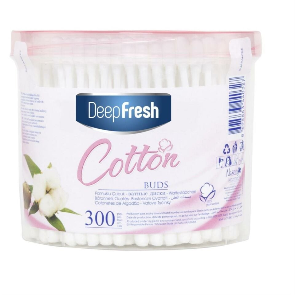 Deep Fresh Kulak Çubuğu 300 Adet Silindir