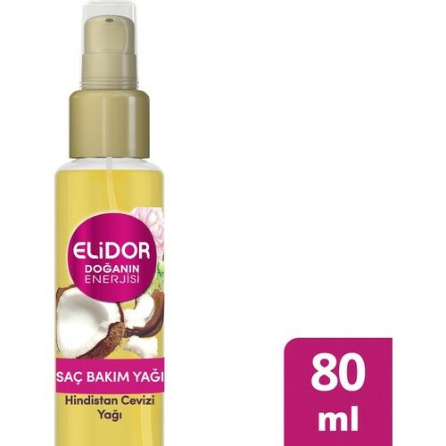 Elidor Doğanın Enerjisi Saç Bakım Yağı Hindistan Cevizi Özlü 80 ml