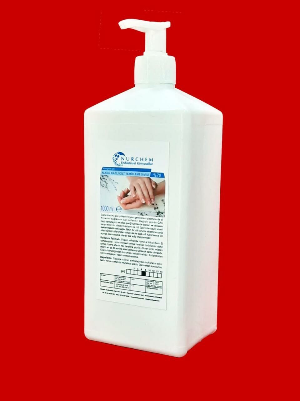 Nurchem Alkol Bazlı El Dezenfektanı 1000 Ml - Pompalı