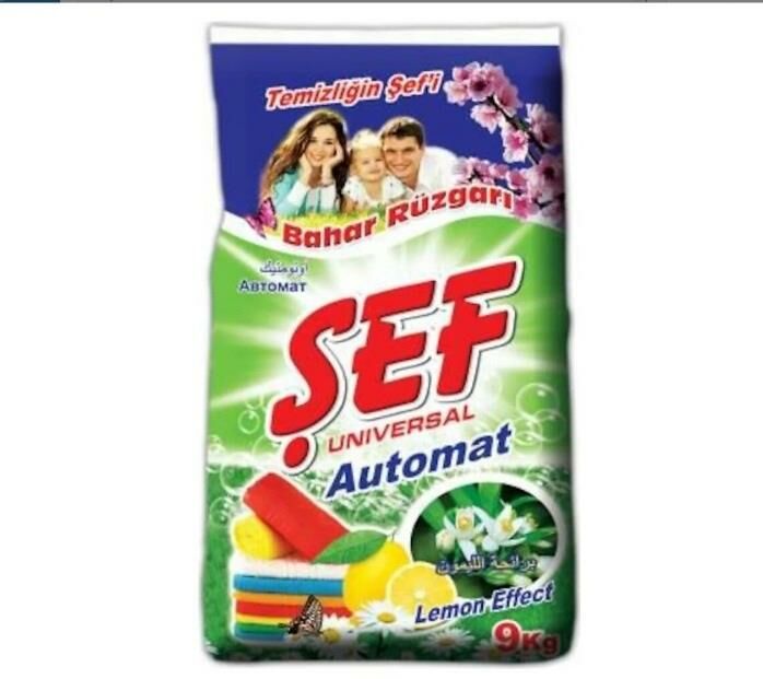 Şef Matik Toz Çamaşır Makinesi Deterjanı 9 Kg Renkli ve Beyazlar İçin Bahar Rüzgarı