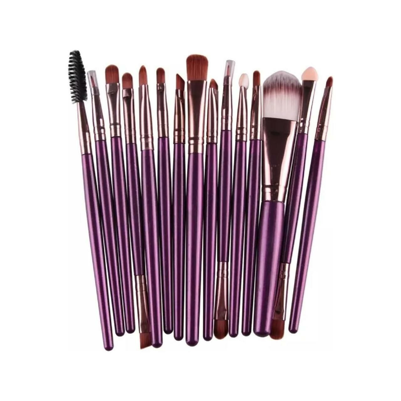 Rose 20 Li Makyaj Fırça Seti Özel Kilitli Ambalaj Mor