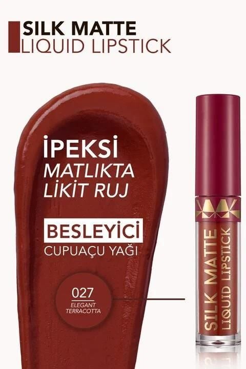 Flormar Silk Matte Likit Ruj 027 Elegant Terracotta