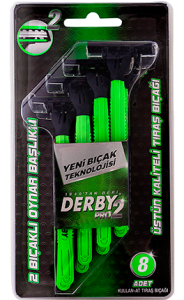 Derby Pro 2 Oynar Başlıklı Tıraş Bıçağı 8 li