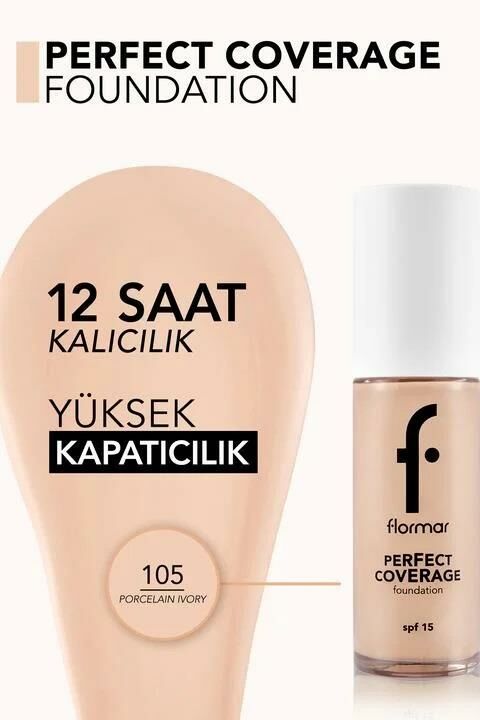 Flormar Perfect Coverage Fondöten 105 Yeni