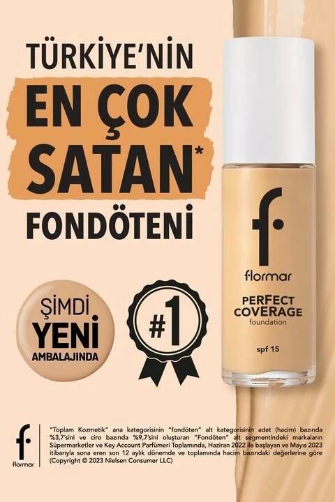 Flormar Perfect Coverage Fondöten 105 Yeni