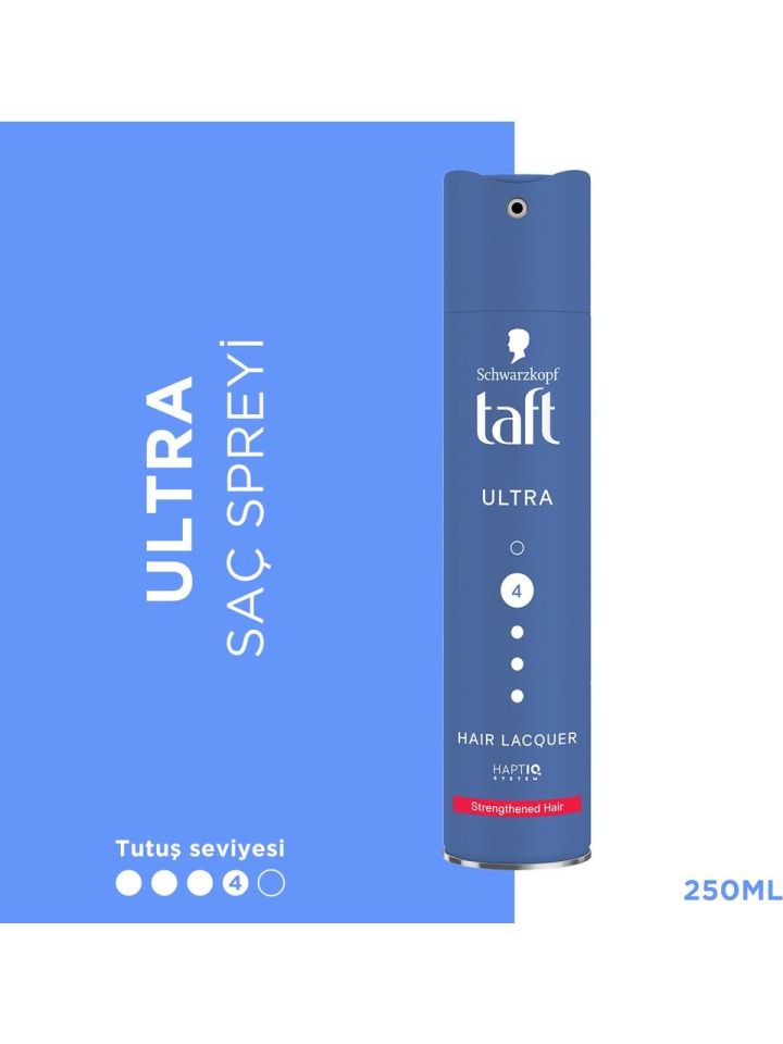 Taft Saç Spreyi 04 Ultra Güç 250ML 24H Mavi