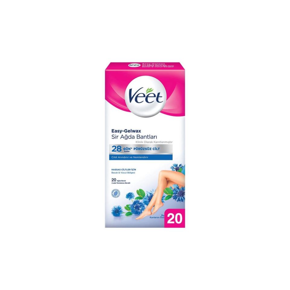 Veet Sir Ağda Bandı Bacak ve Vücut Bölgesi 20 li Hassas
