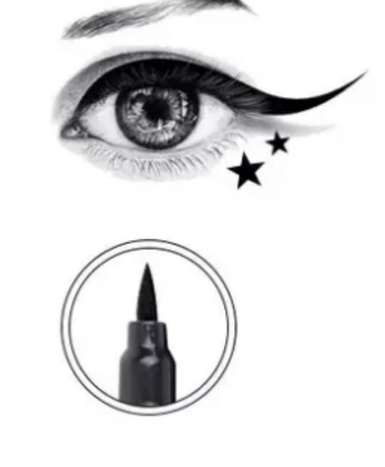Rose Çift Taraflı Yıldız Desenli Kalem Eyeliner 26041
