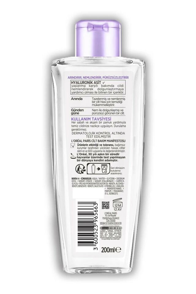 Loreal Paris Revitalift Filler Dolgunlaştırıcı Tonik 200ml - Hyaluronik Asit 3600523965663
